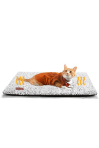 Self Warming cat Bed Self Heating cat Dog Mat 291 x 189 inch Extra Warm Thermal Pet Pad for Indoor Outdoor Pets with Removable cover Non-Slip Bottom Washable Light grey
