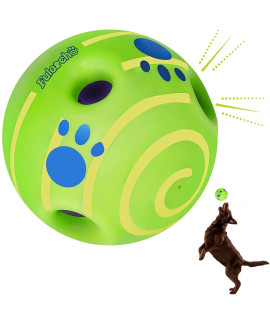 Wobble Giggle Dog Ball, Interactive Dog Toy Giggle Ball with Funny Sounds, Wobble Wag Giggle Dog Ball for Relieve Anxiety, Grinding Teeth, Wiggle Ball Gifts for Dogs-5.51''(Large)