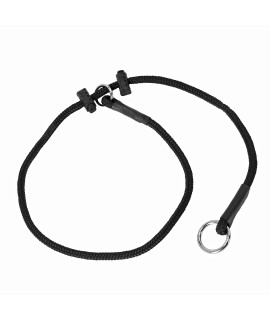 Dingo gear choke collar for Dog Training Handmade of cord with 2 Limiters Waterproof Black XXL S04051
