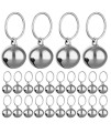 Molain 24pcs Cat Bells & Dog Collar Bells with Keyrings, Training Jingle Bell Collar Pendant Pet Accessories Festival Party DIY SMall Bells(Silver)