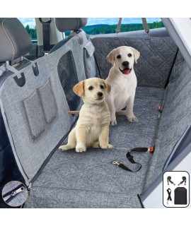 SEVVIS Car Seat Cover for Dogs - Dog Hammock for Car Backseat - Dog Car Seat Cover for Back Seat Waterproof,Car Hammock for Dogs with Mesh Window,Dog Seat Covers for SUV, Scratchproof Nonslip