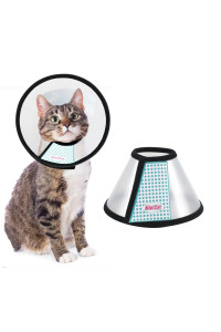 MintCat Cat Cone Collar Soft, Adjustable Cat Collar Soft Cone, Protective Cat Recovery Collar Cat Cones to Stop Licking, Lightweight Elizabethan Collar for Cats Kitten Small Dog After Surgery