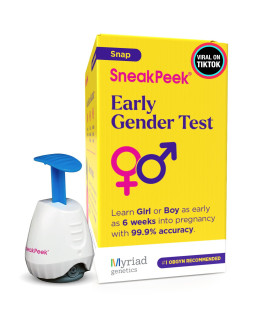 SneakPeekA DNA Test gender Prediction - Know BabyAs gender at 6 Weeks with 999% AccuracyA - Lab Fees Included - Easy and Painless DNA collection Method (Snap)