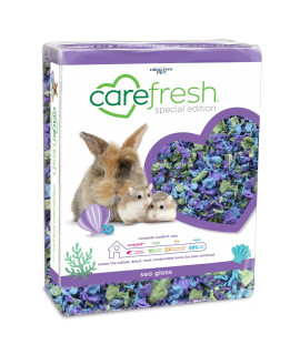 carefresh 99% Dust-Free Sea Glass Natural Paper Small Pet Bedding with Odor Control, 50 L