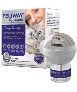 FELIWAY Optimum cat Enhanced calming Pheromone Diffuser 30 Day Starter Kit (48 mL)