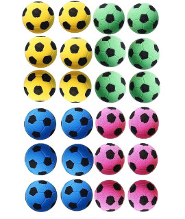 Cat Foam Ball Cat Sponge Ball Toy Cat Soccer Ball Toy (Foam Soccer Balls 24 PCS)