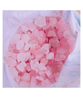 YSJJRgN Natural Rough Raw 500g Natural Pink crystal Particles crystal gravel Rock Raw gem Stone Mineral Fish Tank Bonsai Decoration Energy Stone (color : Pink Size : 2-4cm)
