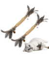 Cat Toys Feather Catnip Toy cat Chewing Toy cat Kicking silvervine Stick Teeth Cleaning Cute Kitten Teething Indoor Interactive cat Birthday Gift