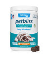 Petbliss calming Behavior Supplement for Dogs with Valerian Root chamomile to Support Anxiety and Promote Stress Relief, Dog calming Treats - Furry Friend Zen - Hickory chicken Soft chews