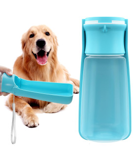 Portable Dog Water Bottle for Walking 19 OZ or 12 OZ Portable Pet Water Bottles for Puppy Small Medium Large Dogs Water Dispenser Dog Water Bowl Dog Accessories (19OZ Blue) (19 OZ Blue)