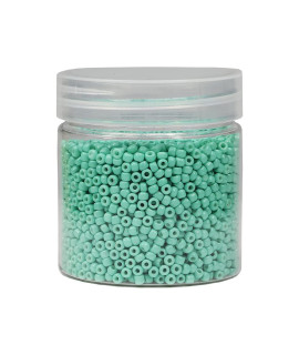 BALABEAD Turquoise color 3mm Seed Beads About 4000pcs110gms in Box 80 glass Seed Beads for Jewelry Makings (Turquoise -Size 3mm)