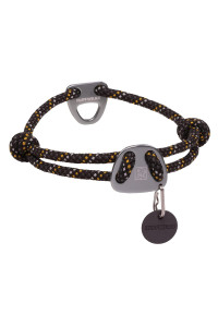 Ruffwear, Knot-a-Collar Dog Collar, Climbing Rope Collar for Everyday Use, Obsidian Black, 20-26