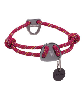 Ruffwear, Knot-a-Collar Dog Collar, Climbing Rope Collar for Everyday Use, Hibiscus Pink, 20-26