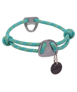 Ruffwear, Knot-a-Collar Dog Collar, Climbing Rope Collar for Everyday Use, Aurora Teal, 20-26