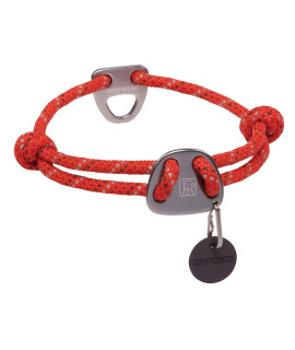 Ruffwear, Knot-a-Collar Dog Collar, Climbing Rope Collar for Everyday Use, Red Sumac, 14-20