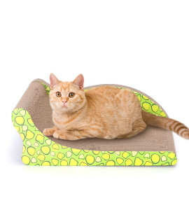 Nobleza cat Scratch Pad, Reversible Double-Side cardboard Scratcher Lounge with catnip, Premium Recyclable corrugated Scratching couch Bed Sofa for Indoor cats
