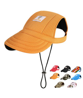 HIGH PAW Dog Hat Dog Sun Hat Dog Baseball Cap Dog Trucker Hat Dog Hats for Small Medium Large Dogs with Ear Holes Adjustable Drawstring Breathable Waterproof Design UV Protection Outdoor All Season
