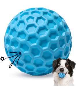 Nobleza Squeaky Dog Ball, Durable Bouncy Floatable Dog Balls for chewing and Teeth cleaning, Interactive Natural Rubber Lightweight Dog Toy Ball for Small and Medium Dogs, 315 in, Blue
