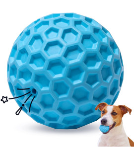 Nobleza Squeaky Dog Ball, Durable Bouncy Floatable Dog Balls for chewing and Teeth cleaning, Interactive Natural Rubber Lightweight Dog Toy Ball for Puppies and Small Dogs, 215 in, Blue