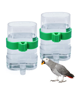 2 Pcs Automatic Bird Feeder, Bird Water Dispenser, Water Dispenser for Bird Food, Bird Cage Water Dispenser, Parrot Drinking Fountain, for Parakeets, Parrots, Birds