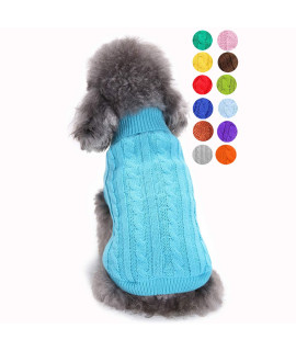 Dog Sweater, Warm Pet Sweater, Dog Sweaters for Small Dogs Medium Dogs Large Dogs, Cute Knitted Classic Cat Sweater Dog Clothes Coat for Girls Boys Dog Puppy Cat (XX-Small, Blue)