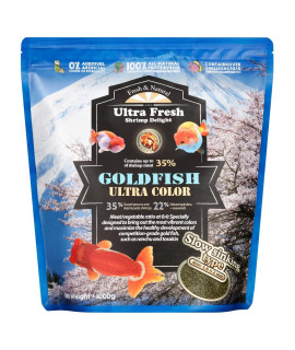 Ultra Fresh Sinking goldfish Food, color Enhancing, Balanced Diet, All Natural Ingredients, clear Water Formula, Slow Sinking gold Fish Pellets, goldfish Ultra color (22 lbs)