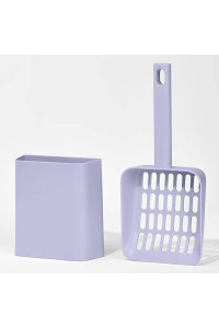 Tookincmo Kitty Litter Scoop, Cat Litter Scooper with Caddy, with Holder to Store cat Pooper Scooper After use, Sturdy ABS Material, Romantic and Cute Purple.?