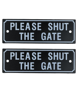 AB Tools 2PK Please Shut The gate Home gate garden Fence Sign