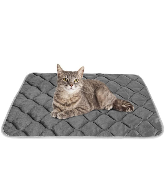 ULIGOTA Self Warming Cat Bed Self Heating Cat Mat Thermal Pet Bed Mat Self-Warming Dog Crate Pad 20x16