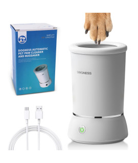 DOgNESS Automatic Dog Paw cleaner, Dog Paw Washer For Small and Medium-sized Dog, Paw cleaner For Dogs and cats (White)