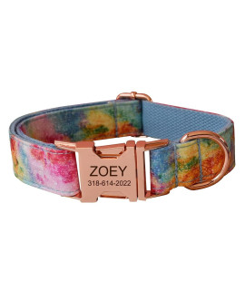 Custom Dog Collar with Names and Phone Number Engraved, Puppy Tags Personalized for Small Medium Large Pets