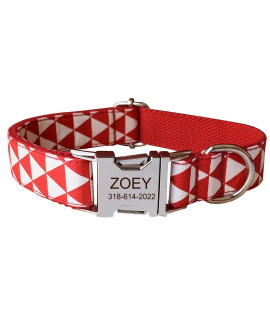 Custom Dog Collar with Names and Phone Number Engraved, Puppy Tags Personalized for Small Medium Large Pets