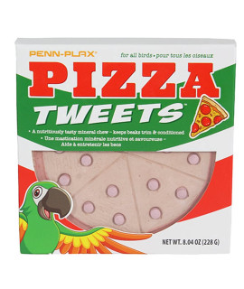 Penn-Plax Tweet Eats: Pizza Tweets ??Nutritious and Tasty Mineral chew ??Safe for All Birds ??Keeps Beaks Trim and conditioned ??1 Piece
