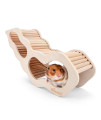 Niteangel Hamster House w/Climbing Ladder for Hamsters Gerbils Mice or Similar-Sized Pets (Secret Peep Tunnel Hamster Hut)