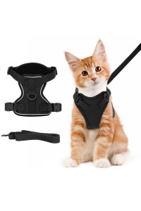 cat Harness and Leash, Nobleza Reflective Adjustable Vest Harness with Soft Breathable Air Mesh, No Pull Walking Escape Proof Harness and Leash Set for growing Kittens, cats, Puppies Outdoor Usage (S)