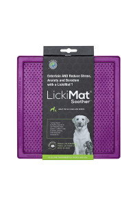 Dog Feeder Licking Mat Natural Food LIcKIMAT Soother Paste (PURPLE)