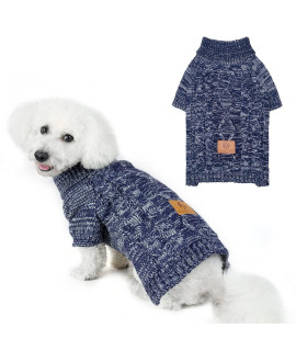 Knit Turtleneck Dog Sweater for Small Medium Large Dogs, Warm Puppy Clothes for Fall Winter, Cozy Sweatshirts Dog Coats