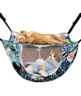 TIRTI Cat Cage Hammock, Double Layer Soft Plush Hanging Pet Bed, Suitable for Indoor Cats Kitten Ferret Hamster Rabbit or Small Animals, 2 Level Comfortable Hammock Bed for Spring/Summer/Winter
