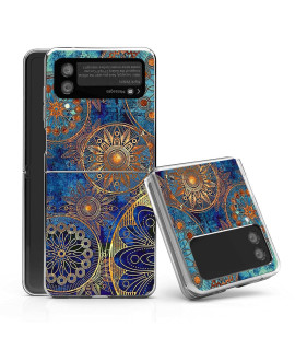 Bcov galaxy Z Flip 3 5g case, gorgeous colours circle Mandala Anti-Scratch Solid Hard case Protective Shookproof Phone cover for Samsung galaxy Z Flip 3 5g