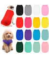 16 Pieces Dog Shirts Soft Dog T-Shirt Pet Basic Clothes Pet Puppy Blank Clothes Soft and Breathable Outfits for Dogs Cats Puppy Pet (S)