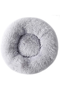 Dog Bed Cat Bed Doughnut Plush Pet Bed for Cats and Dogs Round Warm Soft Comfortable Dog Kennel Dog Sofa Cat Sleeping Bed 45 cm