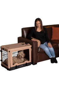 Pet Gear The Other Door 4 Door Steel Crate for Dogs/Cats with Garage-Style Door, Includes Plush Bed + Travel Bag, No Tools Required, 3 Models, 3 Colors