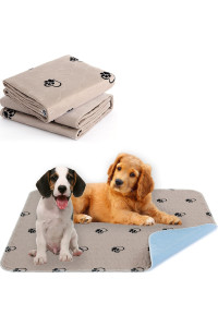 KAWALA Washable Pee Pads for Dogs Reusable Puppy Potty Training Pads Non-Slip Whelping Pads Waterproof Fast Absorption Housebreaking Pads Food Bowl Mats+Free Grooming Gloves