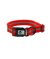 NIMBLE Dog Collar Waterproof Pet Collars Anti-Odor Durable Adjustable PVC & Polyester Soft with Reflective Cloth Stripe Basic Dog Collars S/M/L Sizes (Medium (11.81?18.5?nches), Candy Red)