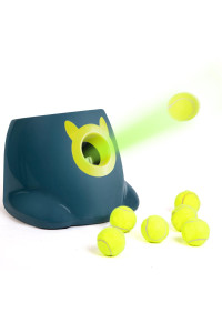 PALULU Automatic Ball Launcher, Dog Toy Ball Pitching Machine, 6 * 2 Inches Tennis Balls Included (Blue)