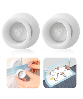 (2-Pack) Potty Training Pad Magnetic Holder (White) - Perfect for Leg-Lifting Marking Dogs - Compatible with Any Size of Puppy Pee Pads - Strong Magnets Will Stick on Most Flat Surfaces