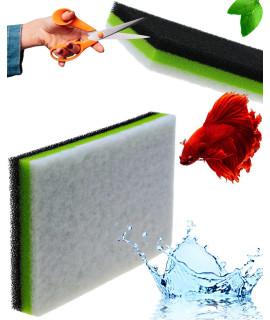 3IN1 Aquarium Filter Sponge Foam Pads - Filter Media For 20 Gallon Betta Fish Tank Supplies, Brine Shrimp Coarse Sponge Bio Filter Sheet - Filter Sponge Accessories (3IN1 Filter Sponge)
