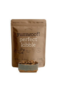 Yumwoof Perfect Kibble Non-GMO Air Dried Dog Food Improves Allergies & Digestion with Organic Coconut Oil, MCTs & Antioxidants Vet-Approved Soft Dry Diet Made in USA (Beef 3.5lbs)