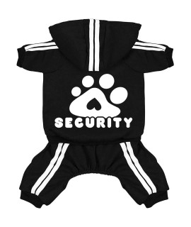 Otunrues Dog Hoodie, Dog Clothes 4 Legs Sweatshirt Security Hoodies Jumpsuit Soft & Warm Sweater Outfit Pullover Dog Winter Coat, Dog Hoodies for Small Medium Large Dogs Cats Apparel(Black,M)