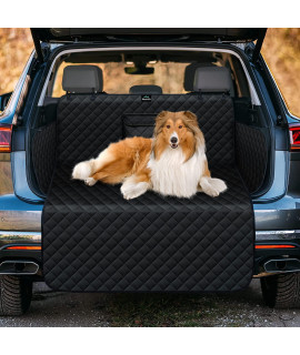 WEEKSUN SUV Cargo Liner for Dogs, Water Resistant Pet Cargo Cover Dog Seat Cover Mat with Bumper Flap Protector, Non-Slip, Large Size Universal Fit for SUVs Sedans Vans